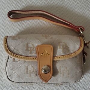 Dooney And Bourke Logo Canvas Wristlet